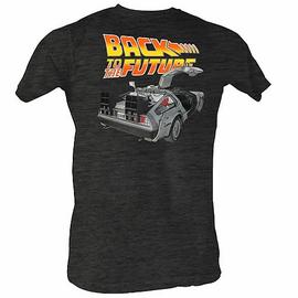 Back to the Future - Car Open Charcoal T-Shirt
