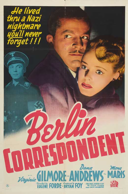 Berlin Correspondent Premiered 11 September 1942 Old film posters