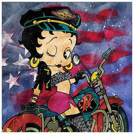 Betty Boop - Motorcycle Betty Canvas Art