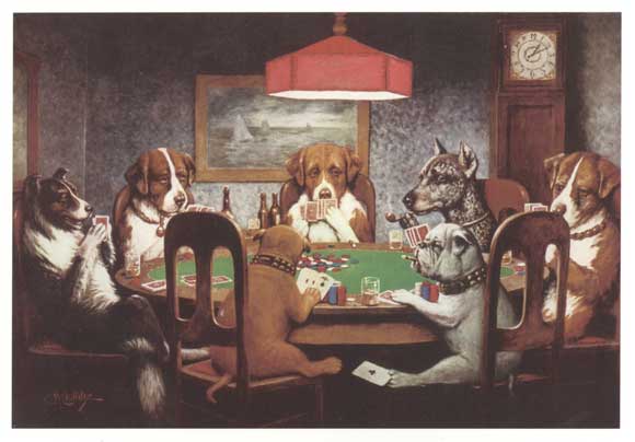 dogs playing poker. Dogs Playing Poker - 24 x36