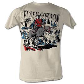 Flash Gordon - Comic Collage Tan T-Shirt