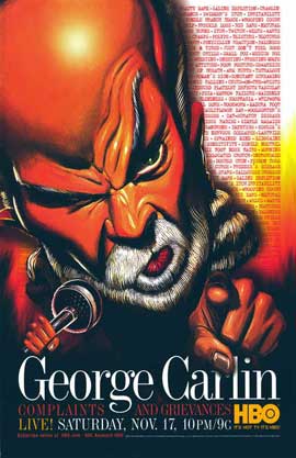 George Carlin: Complaints and Grievances - 11 x 17 TV Poster - Style A