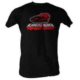 Knight Rider - Red Logo Black T-Shirt