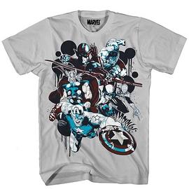 The Avengers - Spot Drip Silver T-Shirt