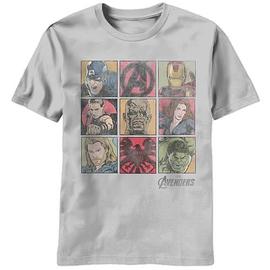 The Avengers - Square Biz Silver T-Shirt