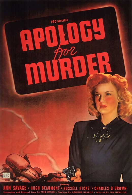 B Tipi Kara Filmler 7 – apology for murder movie poster 1945 1020400980