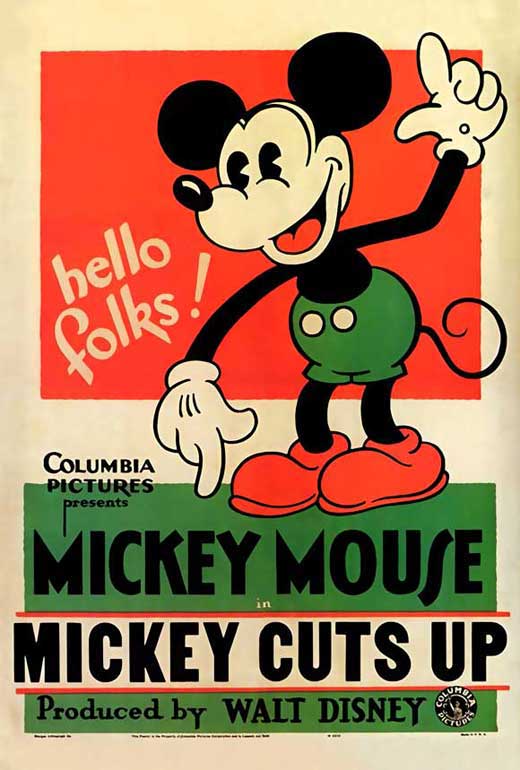 Mickey Cuts Up Movie Posters From Movie Poster Shop