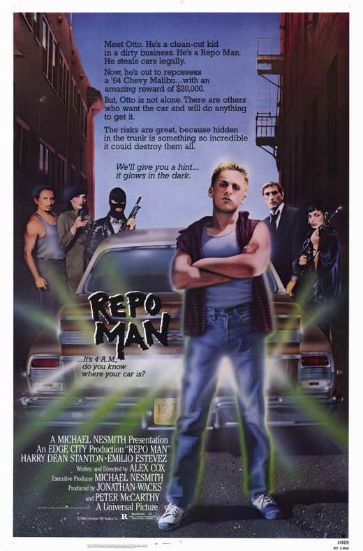 Poster for "Repo Man" movie