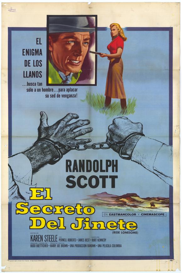 Unutulmaz Western Aktörü: Randolph Scott 9 – ride lonesome movie poster 1959 1020234959